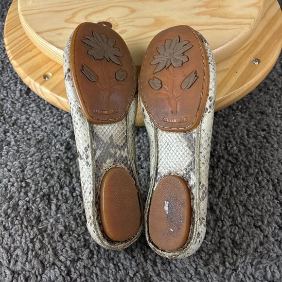 Born Adour Ballet Flats Womens 7 Leather Snakeskin Print Casual Comfort Shoes - Picture 11 of 11